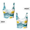 thumbnail image 6 of Goofa Daisy Flowers Printed Sports Bras for Women, High Impact Running Bra Workout Crop Tank Tops Longline Sports Bra Push up-Large, 6 of 9