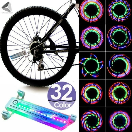 UPC: 0840212816644 | Sixtyshades 32 LED Flashing Colorful Bicycle Spoke Tire Lights LED Waterproof Bike Wheel Lights 32 Fun Bright Patterns Auto & Manual Dual Switch (2 Packs)
