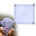 thumbnail image 5 of Wine Glass Covers Weighted Breathable Portable Veils Covers Wine Glass Covers to Keep Bugs Out Drinking Glasses Protect Cover Reusable Drink Tops for Picnics and Outdoor Dinners,Yellow,4x4", 5 of 7