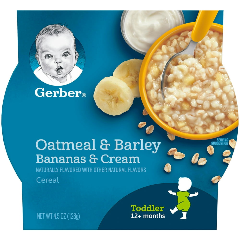 Gerber Toddler Food, Bananas &amp; Cream Baby Cereal, 4.5 oz