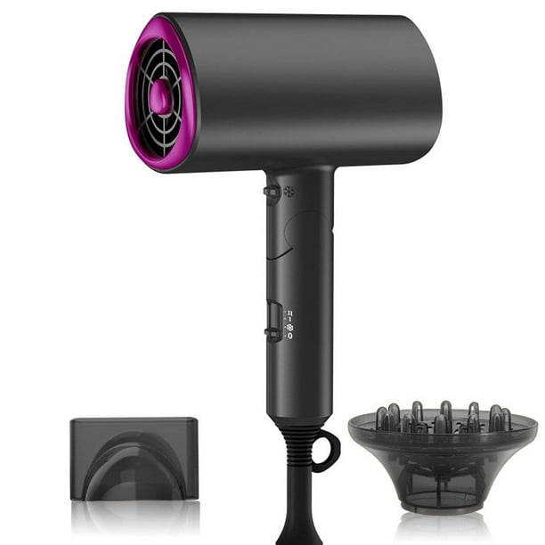 Secador de pelo portátil con difusor, secador iónico, para cabello rizado de mujer, ABS.