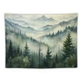 thumbnail image 5 of BCIIG  Misty Forest Tapestry, Nature Mountain Tapestry Wall Hanging Watercolor Landscape Wall Tapestries for Bedroom Aesthetic Men Living Room Sage Green Wall Art Home Decor, 5 of 6