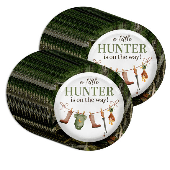 Birthday Galore Duck Hunter Baby Shower - Hunting Baby Shower Party Supplies Large 9" Paper Plates in Bulk 32 Piece