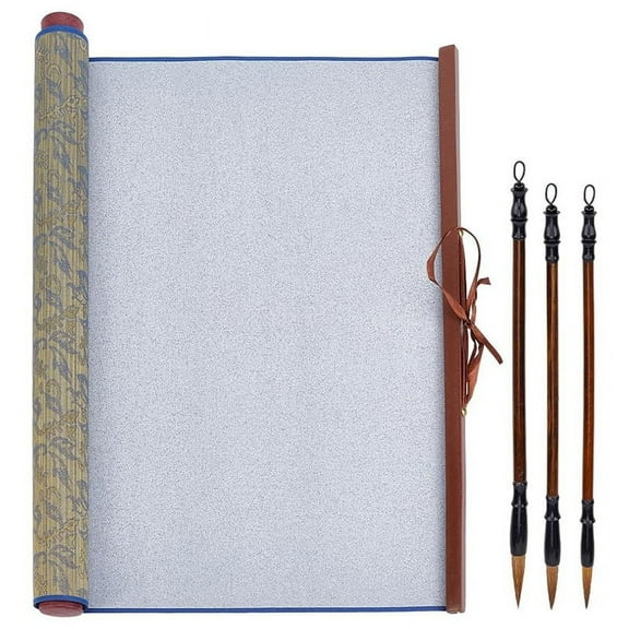 No Ink Chinese Calligraphy Practice Set Water Writing Cloth Scrolls Chinese Traditional for Beginners Practice Style 3