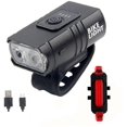 thumbnail image 1 of Faros delanteros para bicicleta con carga USB, 2 luces LED para conducción nocturna, luces de bicicleta ajustables de cerca y de lejos, 1 of 6