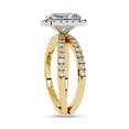 thumbnail image 3 of IGI Certified Lab Grown Diamond Engagement Ring | Center 8x6mm Emerald Cut Split Shank Halo Solitaire Wedding Anniversary Rings For Women 14k Yellow Gold | F-G, VS-SI Quality (2.15 Ctw) Ring Size-9, 3 of 7