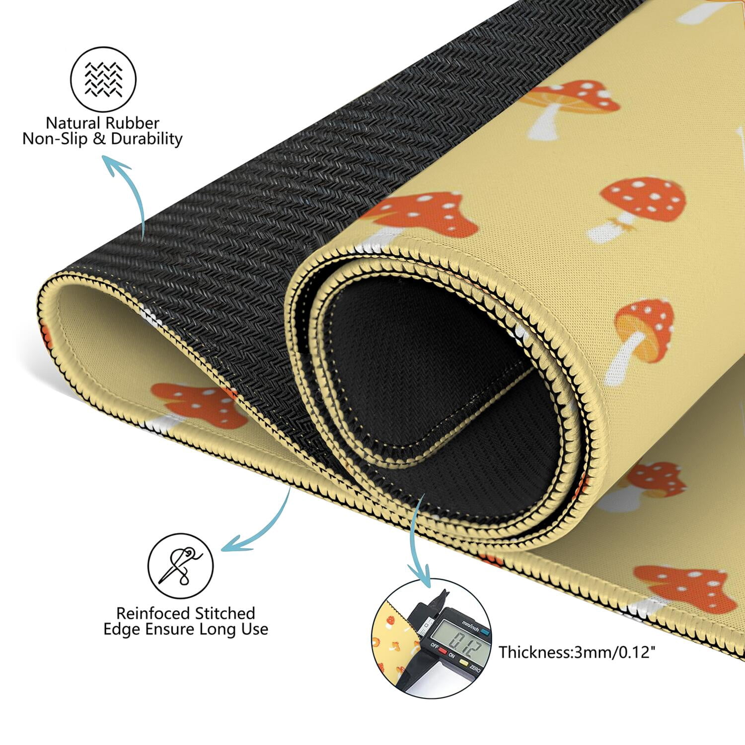 31.5 Inch Plants Inspired Table Mat Constructed from Rubber with Anti-Slip Properties and Noise Reducing Qualities for Mahjong Card Games Board Games Family Gatherings