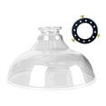 thumbnail image 4 of Serenable Glass Lamp Shade Light Cover Diameter 9.57inch Resistant to High Temperature Lighting Accessories Home Decoration for E27/E26 Transparent, 4 of 9
