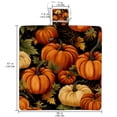 thumbnail image 2 of Thanksgiving Extra Large Canvas Beach Blanket for Picnic, Outdoor Camping, and Travel - Waterproof, Sandproof, and Durable Mat - Foldable Family Size Mat with Carry Bag - 79" x 83", 2 of 6