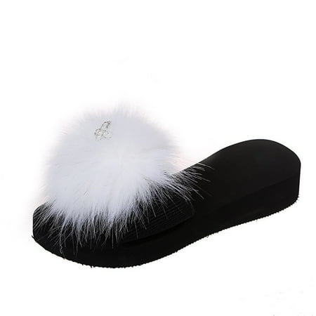 

knqrhpse slippers for women Outer Wear Fashionable ry Flip-Flops Wedge Platform womens slippers house slippers for women