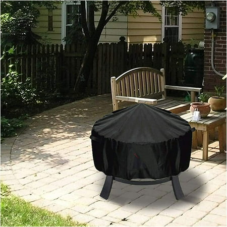 Heavy Duty 600d Outdoor Round Fire Pit, 30 Inch Outdoor Fire Pit Cover