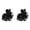 Black*2, variant on BinKFF Bunny Candy Jar Decorations - Plastic Candy Jars with Bunny-Shaped Lids - Reusable Empty Storage for Basket Stuffers Candy Fillers, Easter Table Centerpiece Decorations