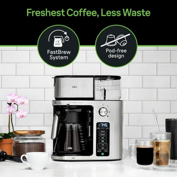 Free Shipping! Braun MultiServe Plus 10- Cup Pod Free Drip Coffee