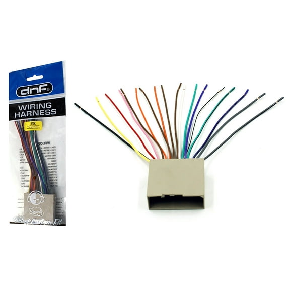 DNF Wiring Harness for Aftermarket Stereos + Radio Adapter for Select Ford Vehicles(70-5520) - 100% Copper Wires!