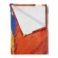 thumbnail image 2 of Americana Soft Flannel Fleece Throw Blanket, Grand Canyon in United States of America Nature Geology Rippled Rocks Image, Cozy Plush for Indoor and Outdoor Use, 60" x 80", Orange Blue, by Ambesonne, 2 of 5