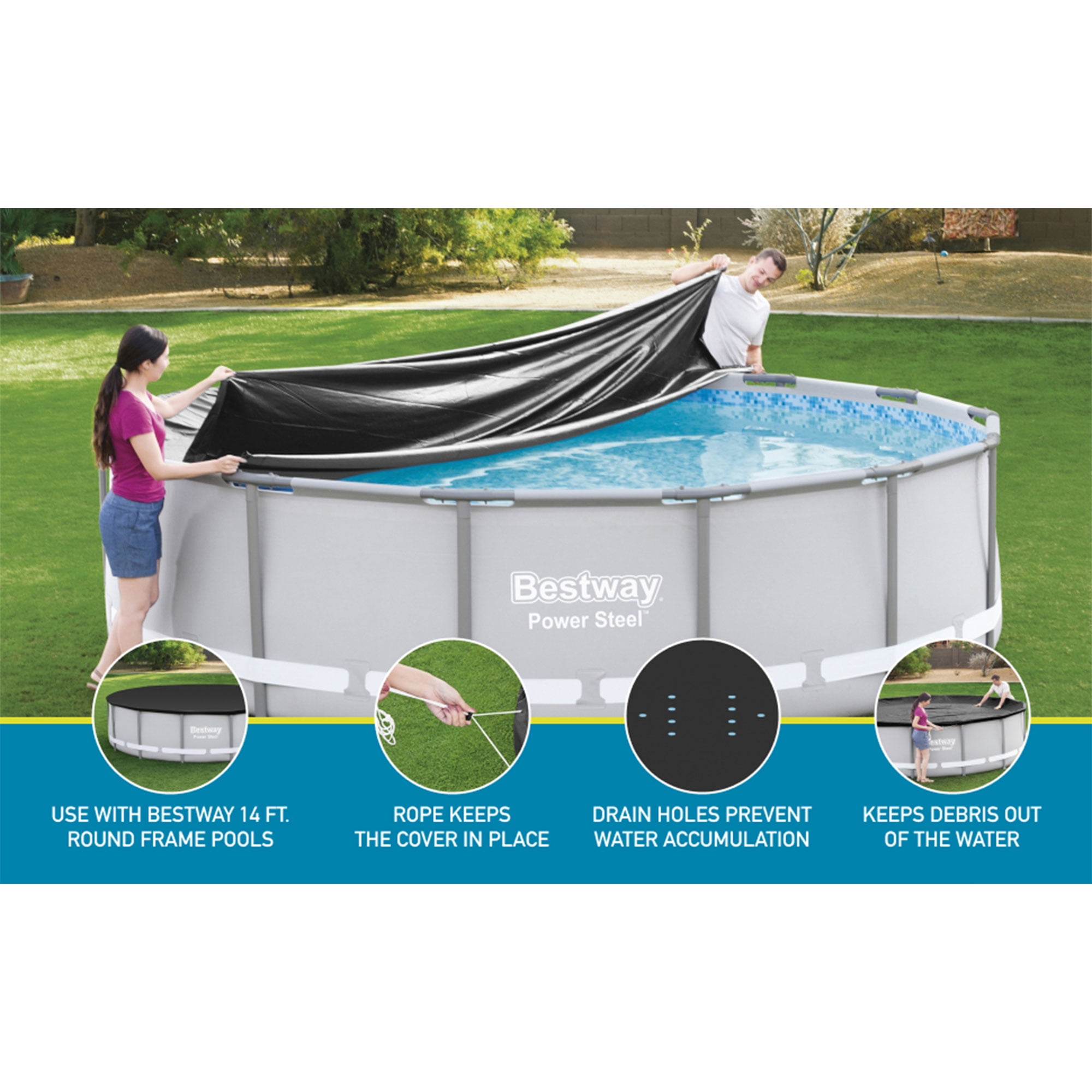 Flowclear 14' PVC Pool Cover