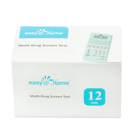 Easy@Home 12 Pack 4 Panel Instant Urine Drug Test - Cocaine (COC), Marijuana (THC), Opiates (OPI), MethAmphetamine (mAMP / (Best Way To Pass A Urine Test For Opiates)