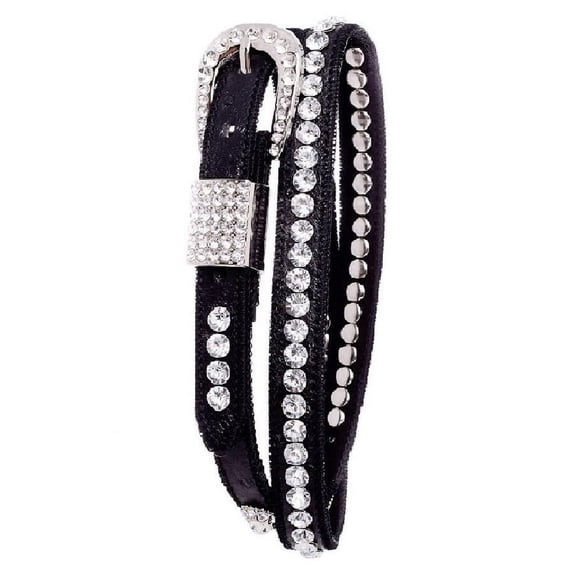 Nomad Creek Women's Rhinestone Studded Leather Belt