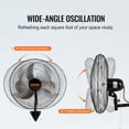 thumbnail image 4 of Ventilador de pared VEVOR de 18 pulgadas, oscilante, 3 velocidades, 4000 CFM, 4 of 9