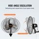 thumbnail image 4 of Ventilador de pared VEVOR de 18 pulgadas, oscilante, 3 velocidades, 4000 CFM, 4 of 9