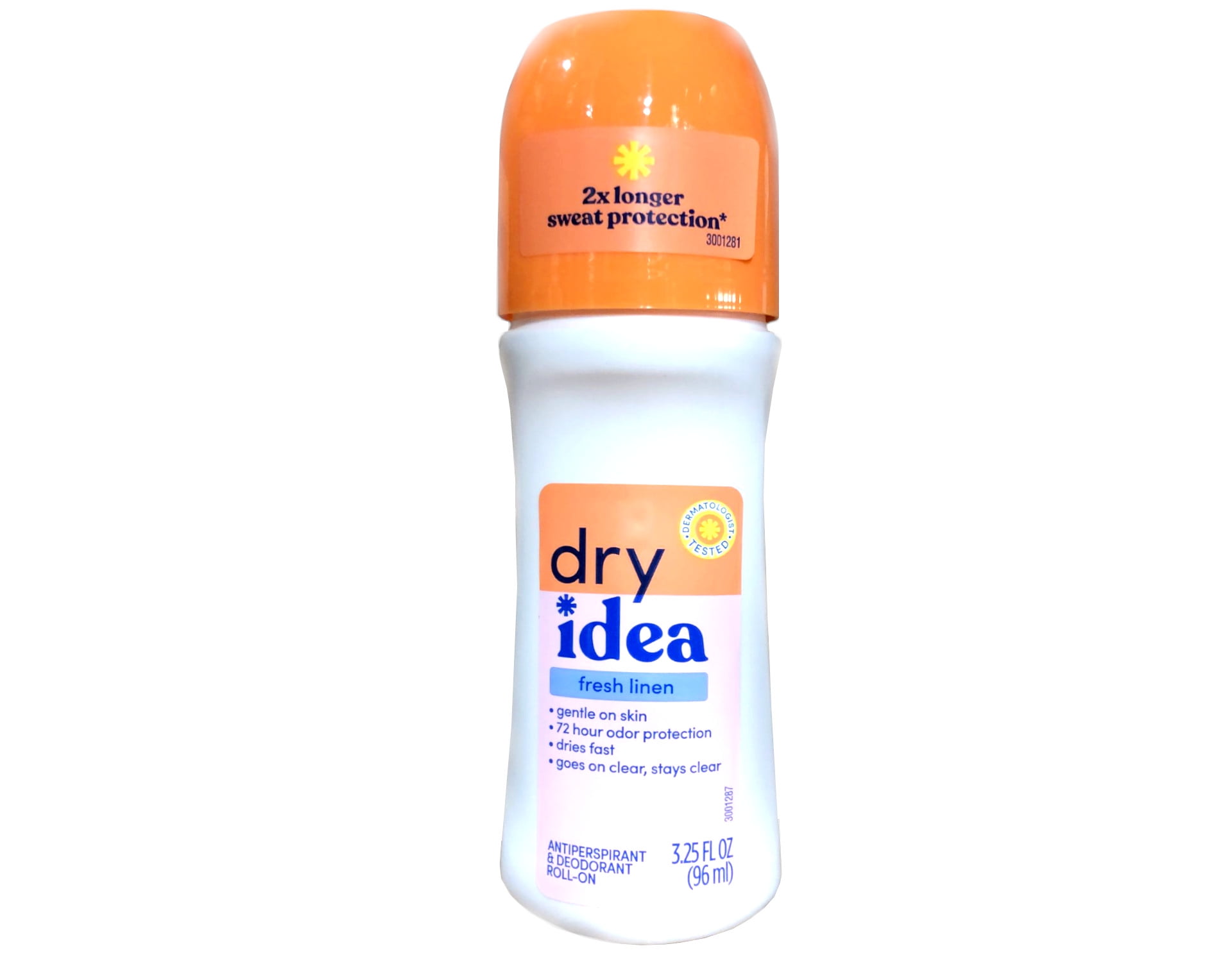 Dry Idea Roll-On Antiperspirant And Deodorant, Fresh Linen Scent - 3.25 oz , 3 Pack, Unisex