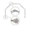 thumbnail image 2 of Fabritio 13/16" 5-Sided Bay Window Curtain Rod - Satin Nickel, 2 of 3