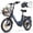 Blue, variant on SAMEBIKE Electric Bike for Adults 20x3.0 Fat Tire Folding Ebike 749W Motor 48V 13Ah Removable Battery 7 Speed Suspension Fork Up to 20 mph Up to 55 miles Range