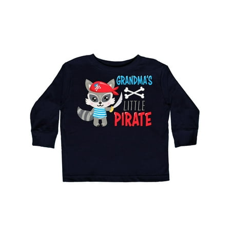 

Inktastic Grandma s Little Pirate Cute Raccoon with Sword Gift Toddler Boy or Toddler Girl Long Sleeve T-Shirt
