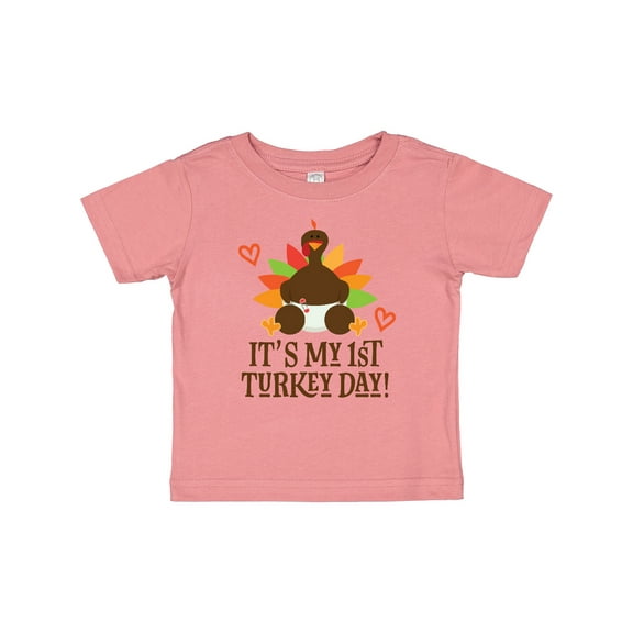 Inktastic 1st Turkey Day Thanksgiving Boys or Girls Baby T-Shirt