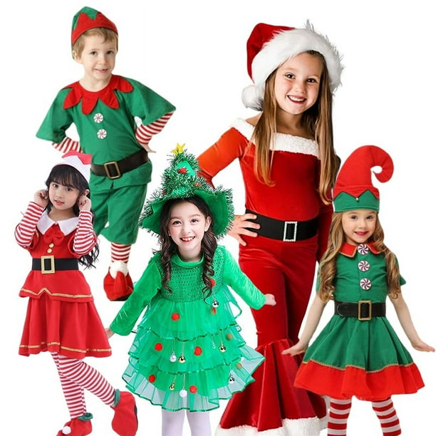 Disfraz de Papa Noel de Navidad para ninas tutu de Cosplay para ninos vestidos rojos ropa con sombrero regalo de fiesta de Carnaval Walmart en linea