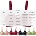 thumbnail image 2 of Levmjia Women Bra Adjustable Floral Printed Breathable Lace Bralette Seamless Underwire Free Comfort Daily Wear and Sleep All Day, 2 of 2