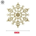 thumbnail image 2 of Luxtrada 4 inch 36Piece Plastic Christmas Glitter Snowflake Ornaments Christmas Tree Decorations (White), 2 of 9