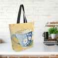thumbnail image 7 of Large Canvas Bag 13.5x5.1x15 Inch Canvas Bag Shopping Canvas Bag Suitable For Outing Shopping Travel Out Of Large Capacity Storage Blue Cup, 7 of 7