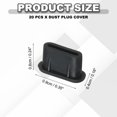 thumbnail image 2 of Uxcell USB Type C Dust Plug, Anti Dust Plug Cover Silicone Charging Cap Port Cover Protector Female End for Computer Black, 2 of 6
