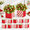 Red, variant on 24 Blue2 Dusty Blue Floral Wedding Centerpiece Boxes For Table Decorations