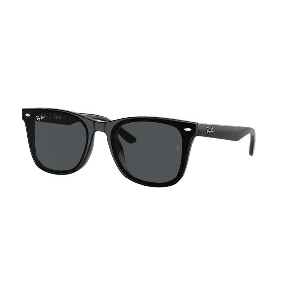 RAY-BAN RB4420 RB4420 Square Shape Sunglasses Polished Black Frame | Dark Grey Lens 65mm