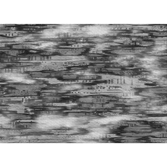 Ahgly Company Indoor Rectangle Patterned Dark Gray Area Rugs, 3' x 5'
