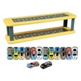 thumbnail image 1 of Estante de almacenamiento para coches de juguete infantiles, soporte de exhibición para estacionamiento, estante de exhibición de mesa 2 niveles con 14 vagones, 1 of 9