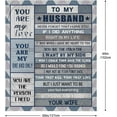thumbnail image 6 of Husband Gifts Blanket, Gifts for Husband/Him Blanket 60"x50", Anniversary Birthday Gifts for Husband, Husband Birthday Gifts from Wife, Husband Birthday Gift Ideas, Best Husband Gifts for Men, 6 of 6