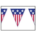 thumbnail image 2 of Beistle Patriotic Pennant Multi-color Fourth of July Party Banner, 13" x 3", 2 of 2