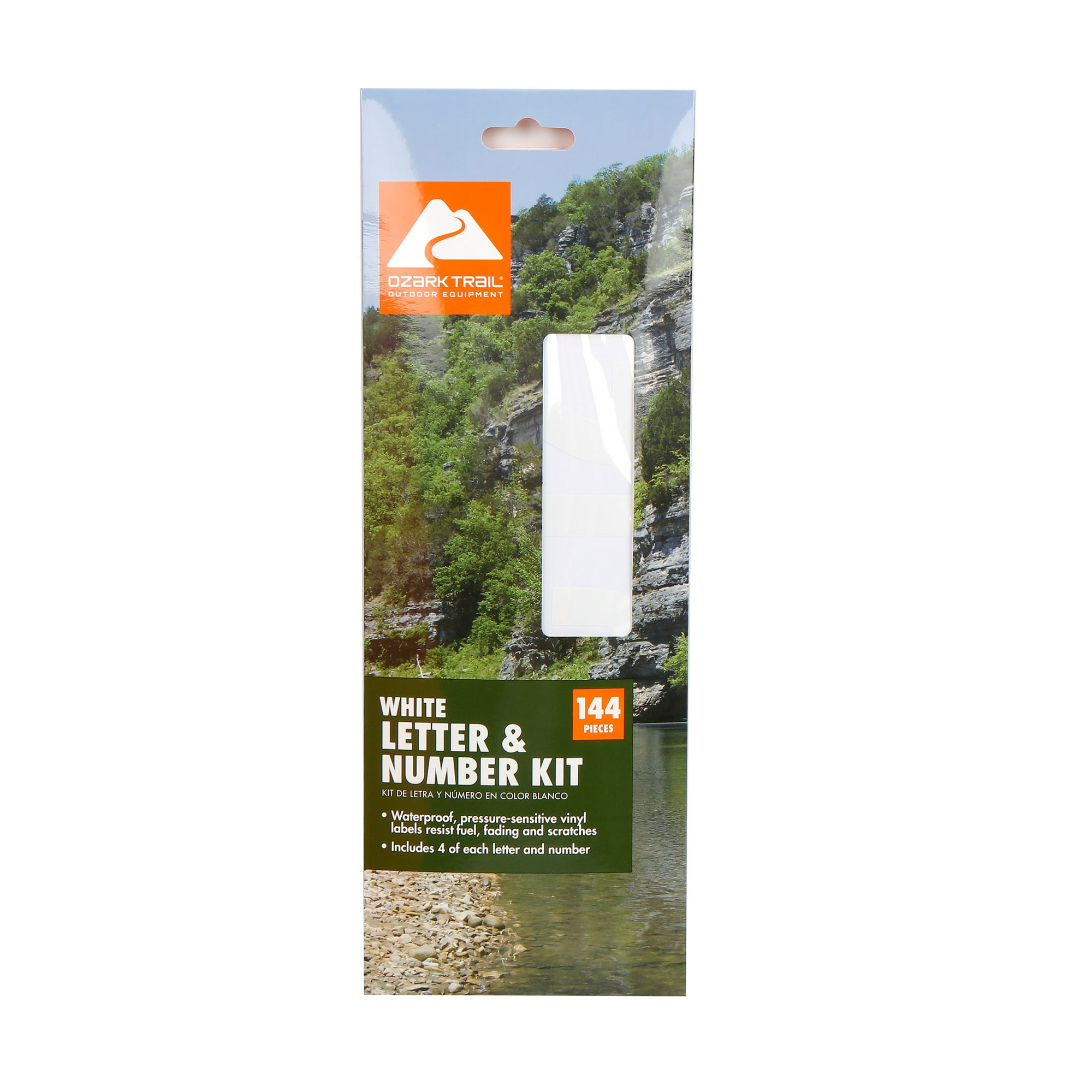 Ozark Trail Marine Registration Letter and Number Vinyl Sticker Kit, White