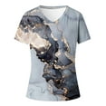 thumbnail image 4 of Giftesty Womens Blouses and Tops Clearance Women's Fashion Printing Casual V-Neck Short Sleeve Loose T-shirt Tops, 4 of 4