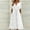 ZD-White, variant on Meichang Women's Dresses Women's Summer V Neck Button Tie Short Sleeve Dresses Eyelet Embroidery Pleated Solid Color Midi Dresses Flowy A-Line Dresses, Vestidos Para Mujer Casuales