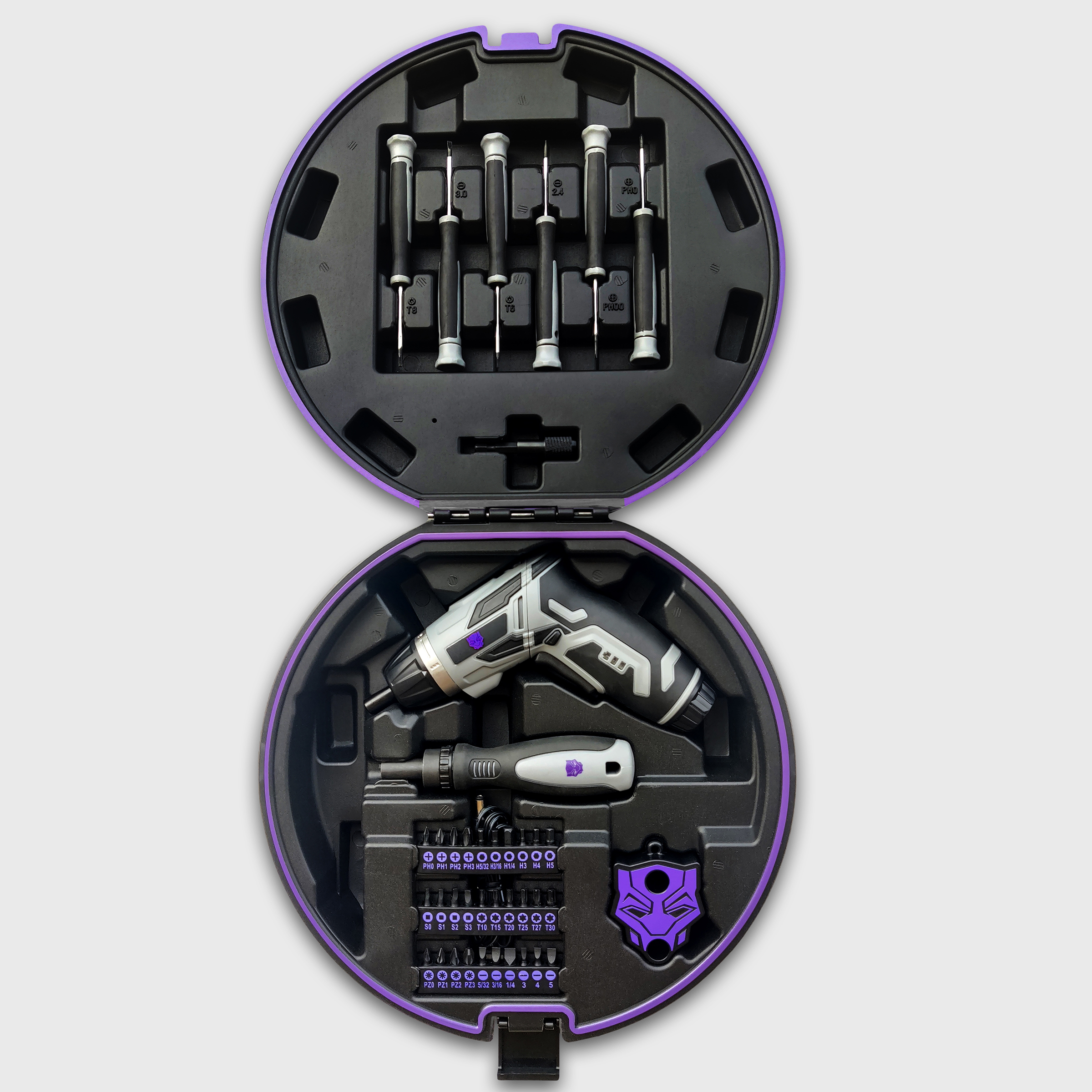 Marvel Black Panther Cordless 41pc 3.6v Power Screwdriver Set - image 5 of 9