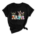 thumbnail image 3 of PVCS Womens Tops Women's Fashion Crewneck Printed Short Sleeve T-Shirt Casual Loose Shirt Tops, 3 of 3