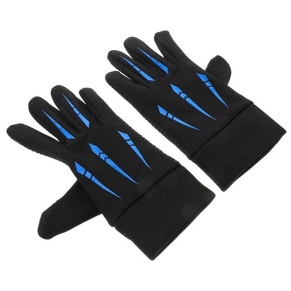 Milisten Dirt Bike Riding Gear Blue Polyester 1 Pair Waterproof Full Finger Design