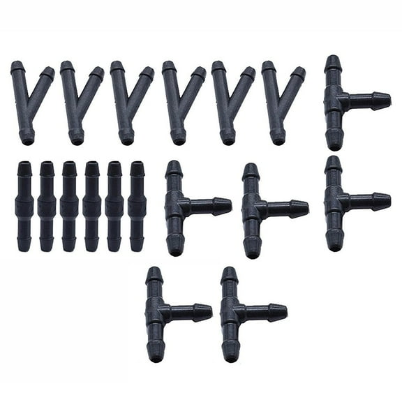 Premium 18pcs Windshield Washer Hose Connectors - TYI Type Splitter Fittings