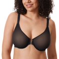thumbnail image 2 of Sostén DELMIRA 36DD de Malla Transparente con Cierre Frontal Talla Grande Negro, 2 of 4