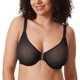 thumbnail image 2 of Sostén DELMIRA 36DD de Malla Transparente con Cierre Frontal Talla Grande Negro, 2 of 4