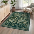 thumbnail image 5 of Amkui Washable Snake Design Area Rug – Low-Pile, Non-Slip, Mark Resistant Carpet for Living Room, Bedroom, Dining Room, Nursery, Hallway, Office – Soft, Thin Modern Floor Mat – Blue2.5*8ft, 5 of 8